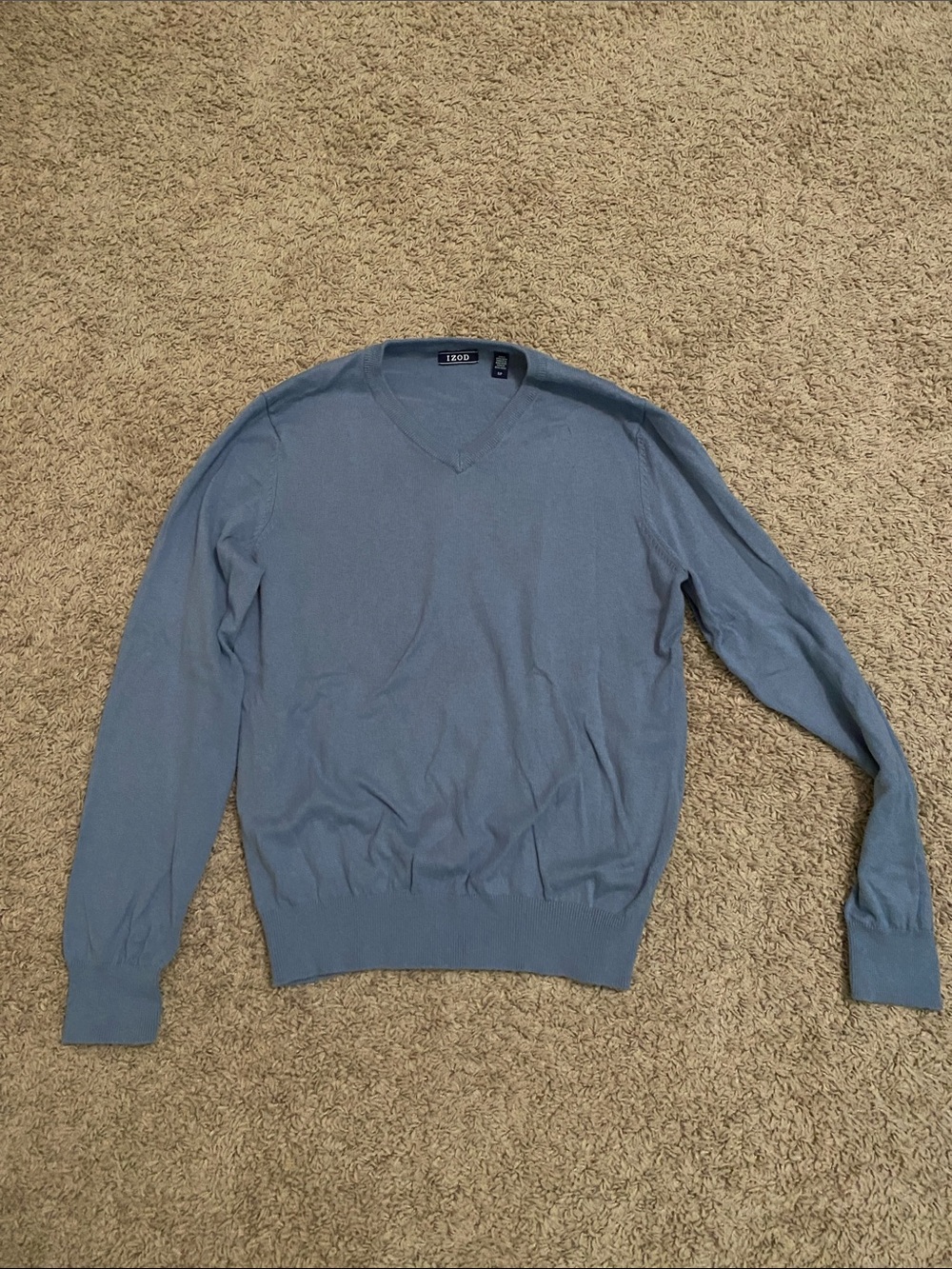 Izod Men's Sky Blue V-Neck Sweater